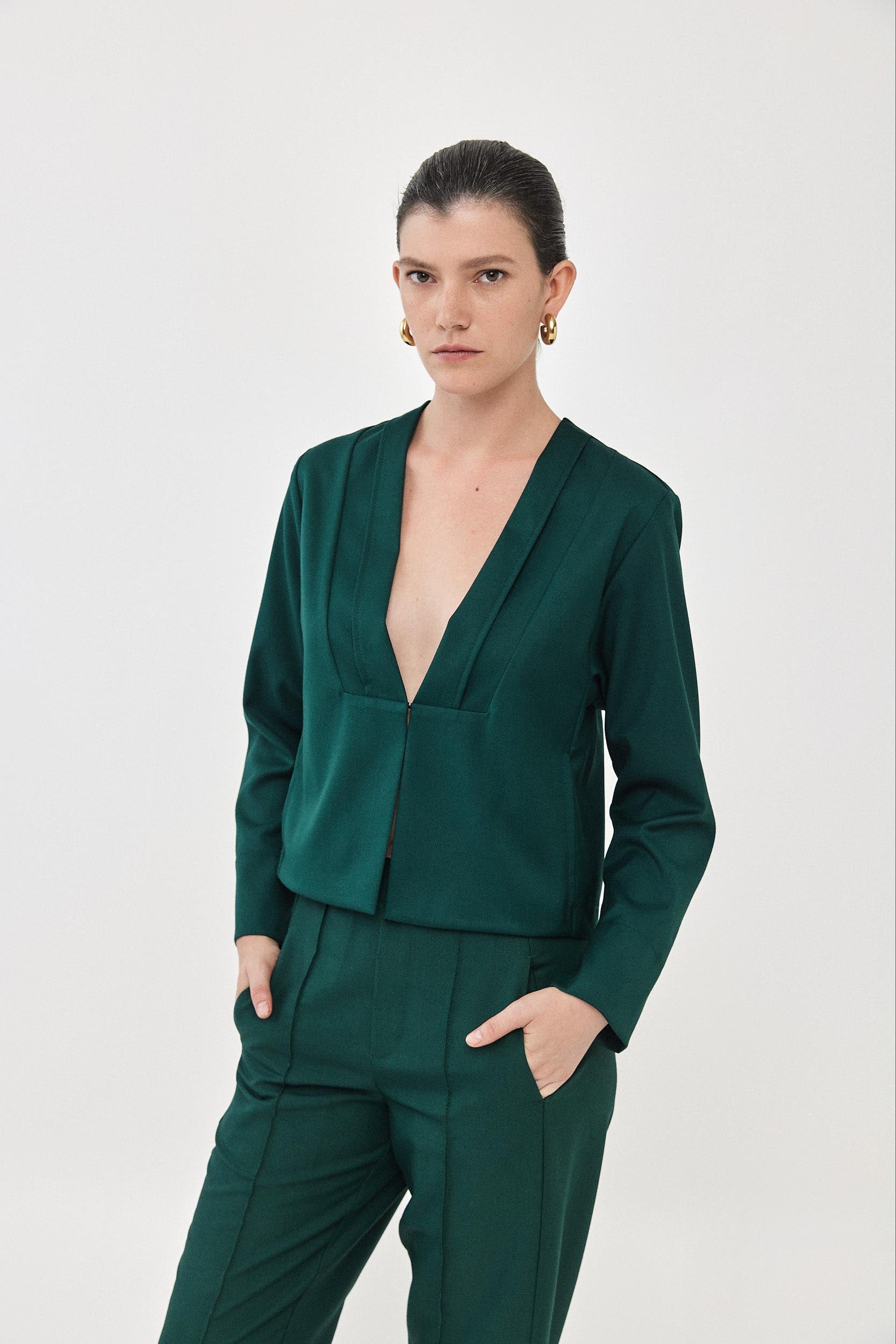 POLLYANNA Light Jacket W25 - Dark Green