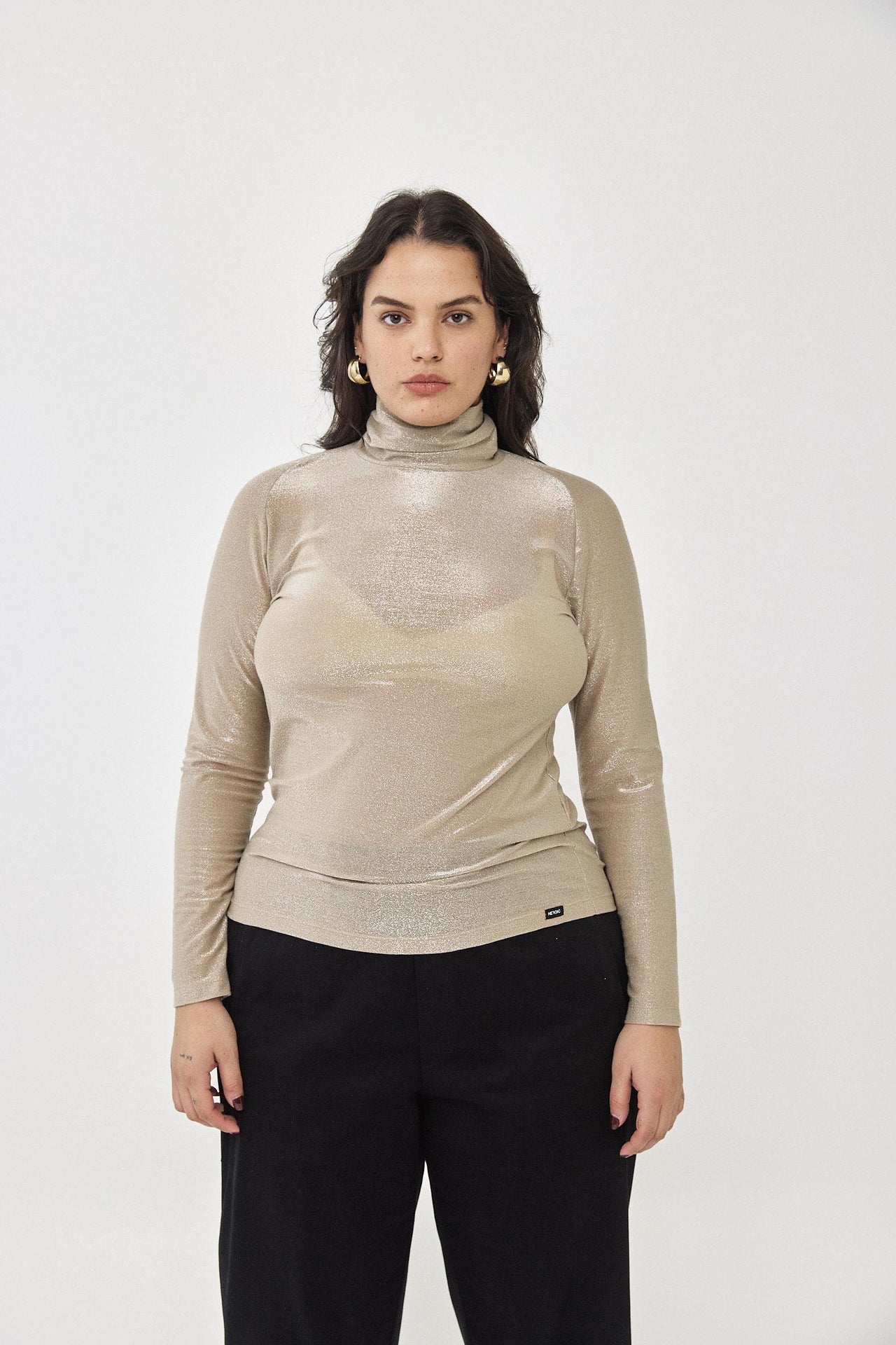 BRUNO Lurex Turtleneck W25 (S-XXL) - Gold