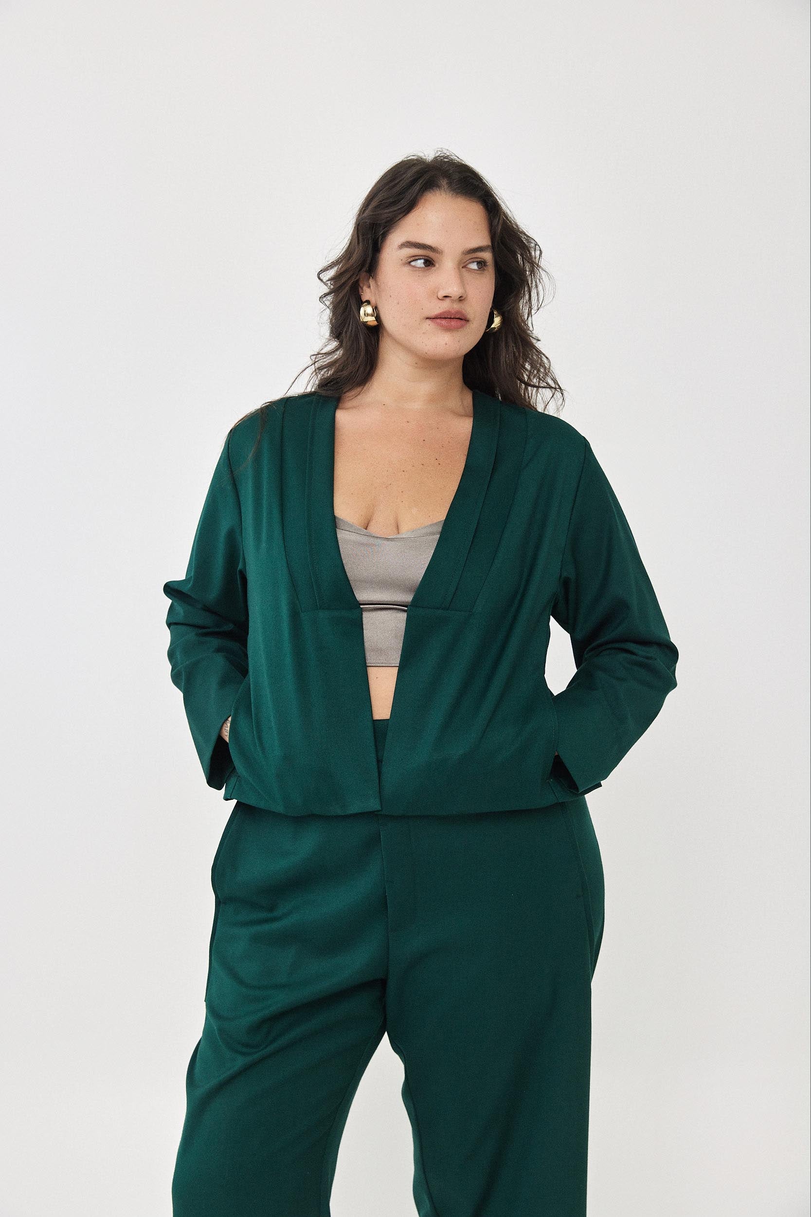 POLLYANNA Light Jacket W25 - Dark Green