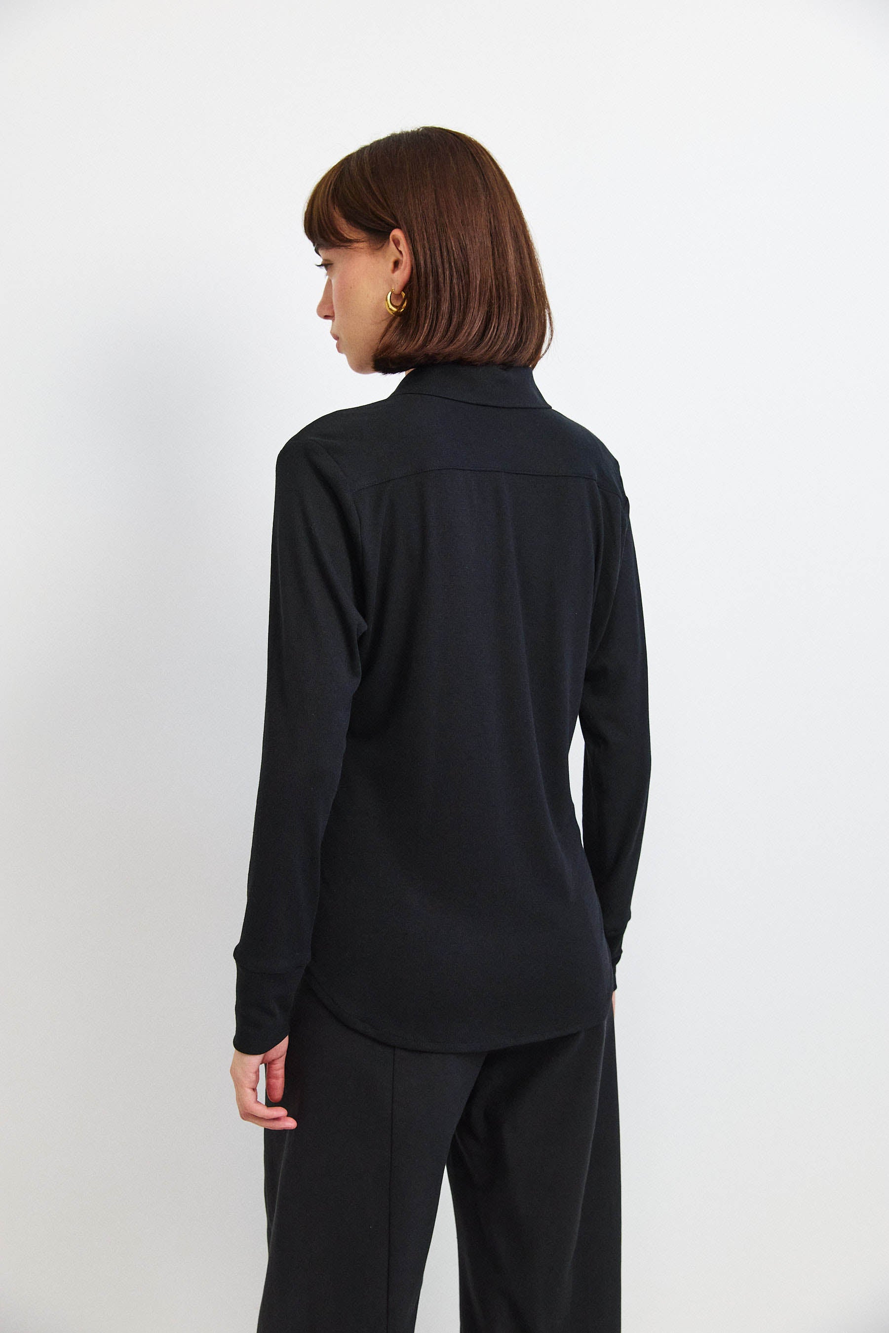 חולצת פָה סריג שחור