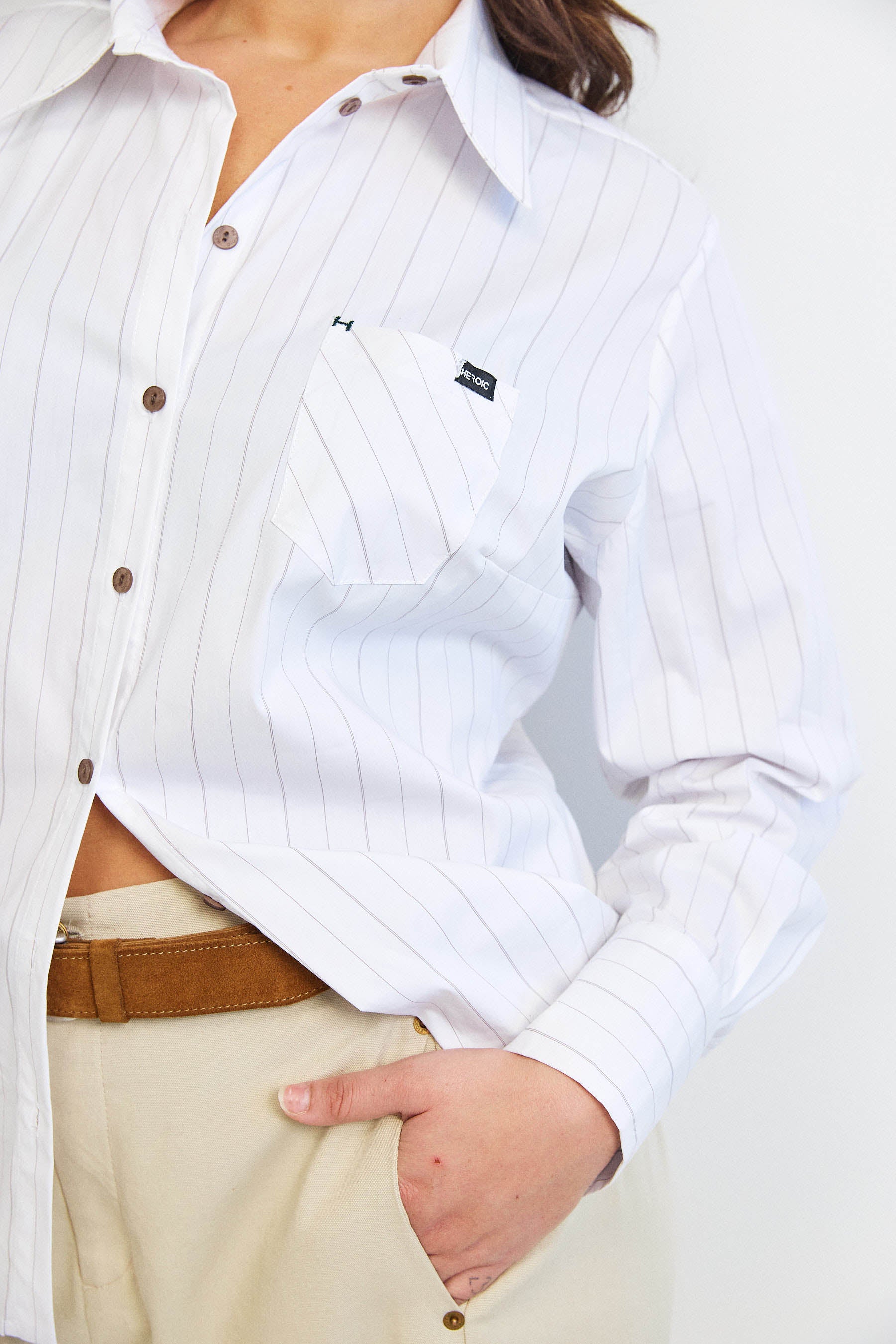 חולצת קאי פסים לבן