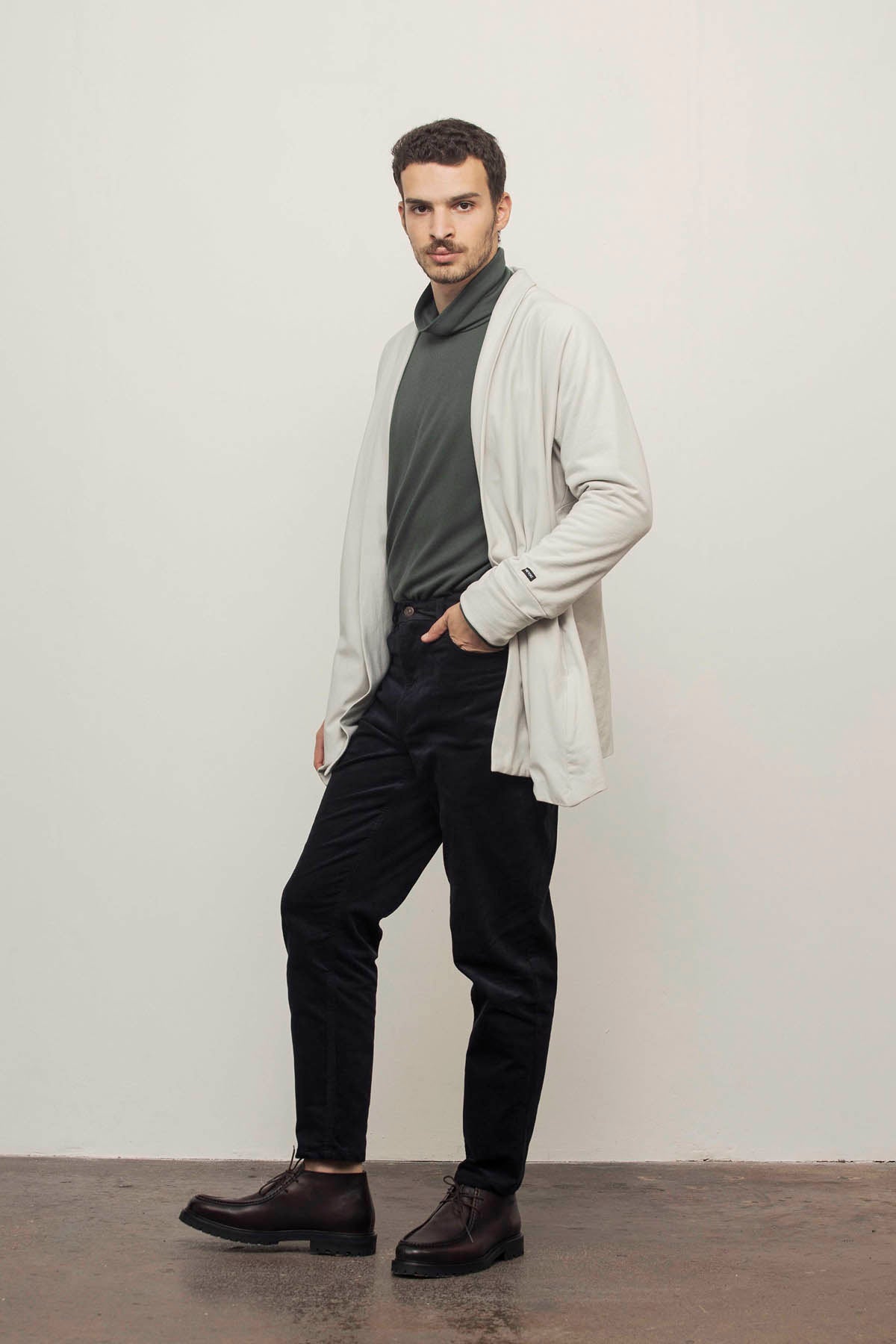 DAVE Cardigan (0-2) - Stone